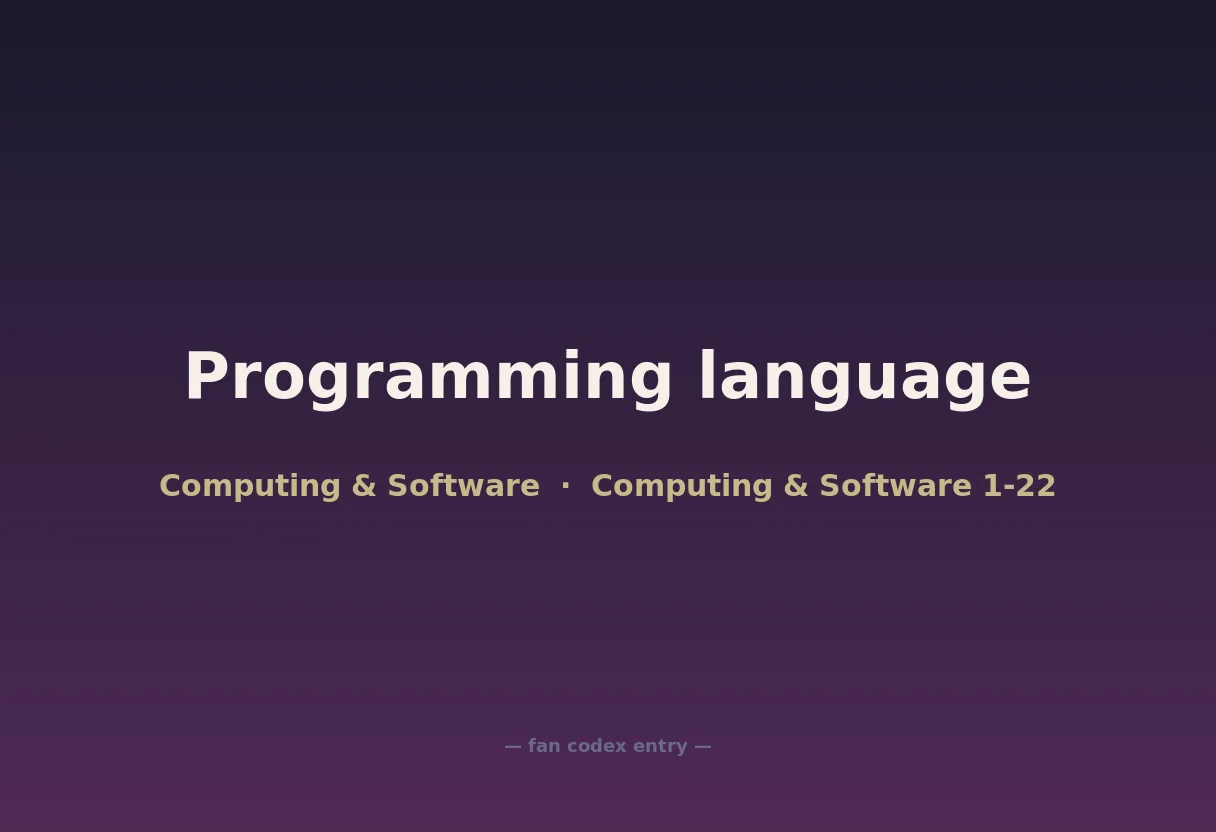 Programming language