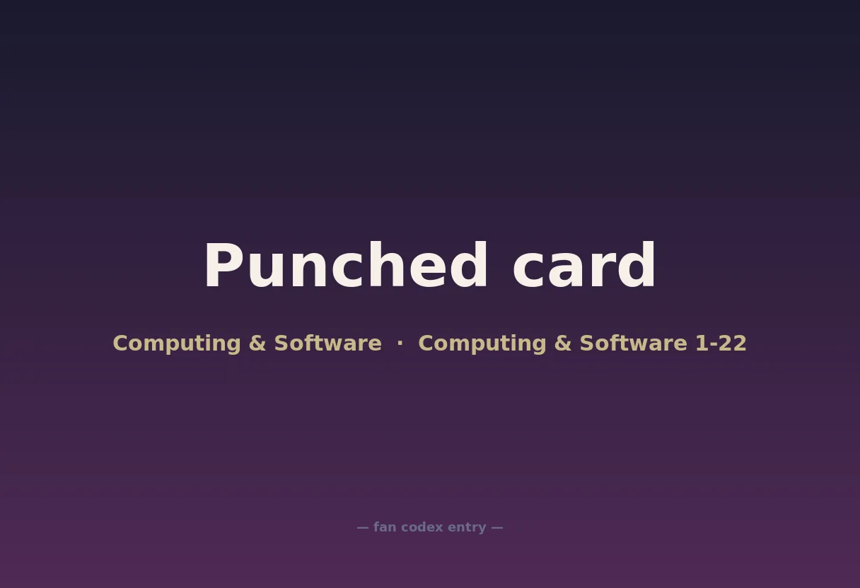 Punched card